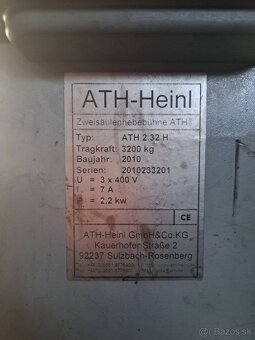 Dvojstĺpový zdvihák hydraulický ATH-Heinl - 3