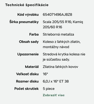 Letná sada Škoda 16" 5x100 - 3