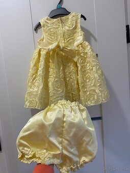 Predám krásne žlté detské šaty 18M - 3