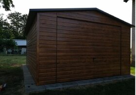PLECHOVÁ GARÁŽ 4 x 6m VZOR DREVA - 3