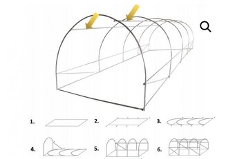 Záhradný fóliovník zelený 4m x 2,5m x 2m - 3