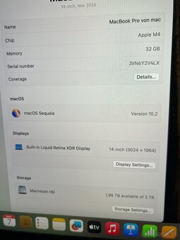MacBook Pro 14" M4 10C CPU 32GB RAM 2TB SSD - 3