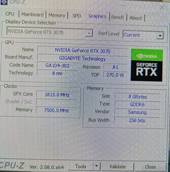 Gigabyte RTX 3070 8GB - 3