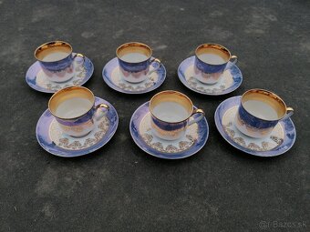 Predám zlato-modro-biela porcelánová sada - 3