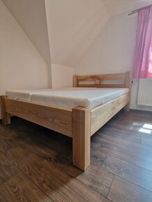 Jaseňová manželská postel nepoužitá - 3