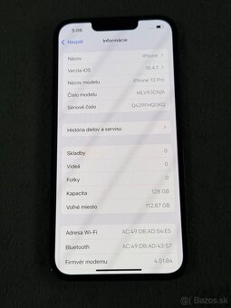 Predám Apple iPhone 13 PRO 128GB Black Stav Nového Telefónu - 3