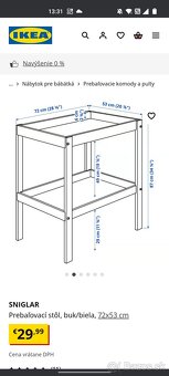 Prebaľovací pult Singlar Ikea - 3