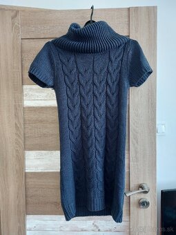 Damske pletene modre saty - 3