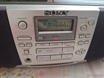 Sony STEREO prenosné rádio Boombox 230v sieť aj Baterky - 3