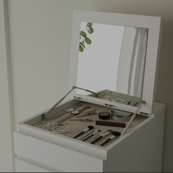 Vysoká komoda Ikea MALM 123x40cm biela - 3