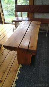 Masívny dubový stolík ťažký a vyschnutý cez 30 ročný - 3