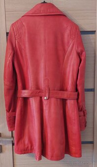 Predám dámsku predĺženú koženú bundu - 3