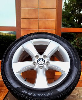 alu R17 5x112 orig. VW + zimné pneu 215/55, Passat + Superb - 3