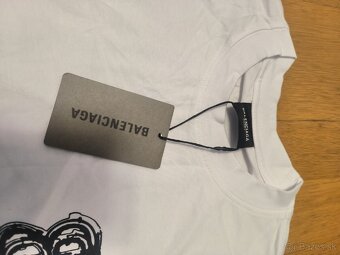 Tricko Balenciaga Veľkosť M Biele - 3