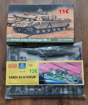 plastikove model vrtulniky / helikoptery + tank - 3