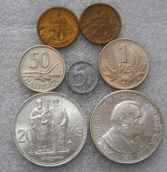 Mince: Sada mincí Slovenský štát Top stav - 1939-1945 - 3