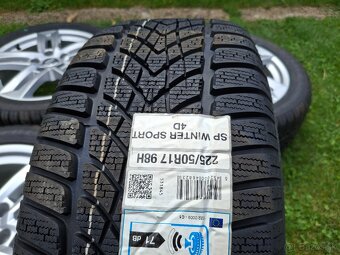17" ALU orig AUDI 5x112 + zimné 225/50 r17 Dunlop NOVÁ SADA - 3