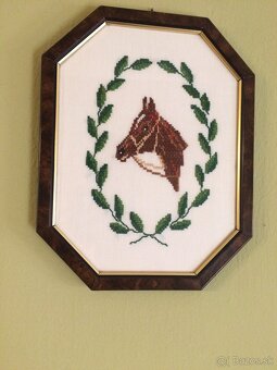 Gobelin ručne vyšívané obrazy- 2ks - 3