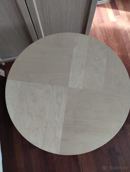 Konferenčný stolík guľatý 60cm drevo - 3