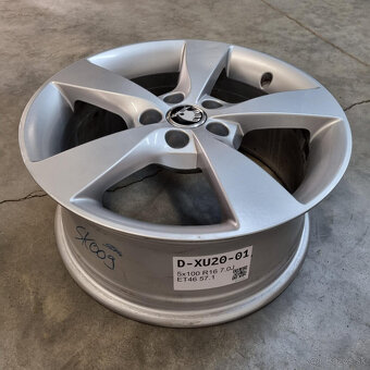 Škoda hliníkové disky 5x100 R16 7J ET46 - 3