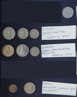 Zbierka mincí - rôzne svet mince - Afrika, Ázia,EU a Ostrovy - 3