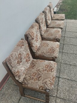 Stoličky z masívu 5 ks, rustikální nábytek - 3