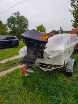motorový čln + vozík za auto - 3