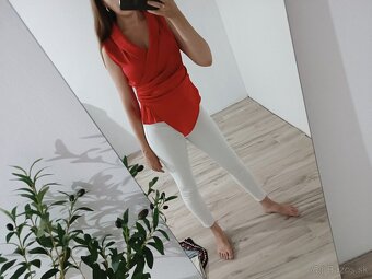 Asymetrická saténová blúzka 🌹 - 3
