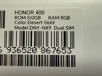 Honor 400 5G 8GB/512GB zlatý - 3