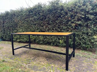 MODERNÝ INDUSTRIÁLNY STÔL – DREVO & OCEĽ | VÝROBA NA MIERU - 3