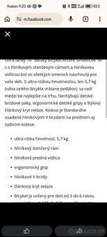 Dievčenský odľahčený bicykel - 3