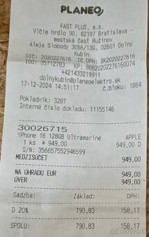 Apple iPhone 16 128GB Ultramarine - 3