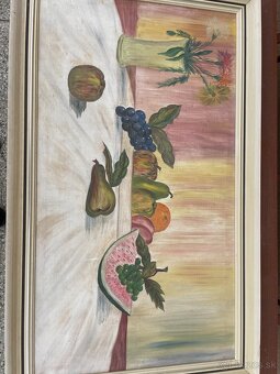 starožitný ručne maľovaný obraz - 3