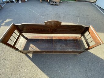 veľká ľudová lavica s úložným priestorom tzv.šafáreň 198cm - 3