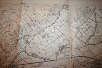 Takmer  100 ročná  mapa  Bratislavy  s okolím - 3