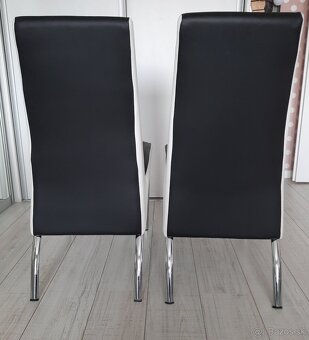 Predám 2 stoličky, chróm + ekokoža - 3