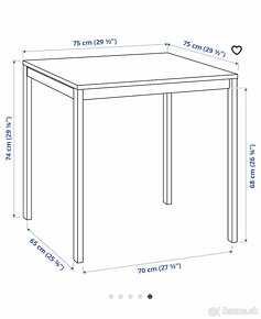 stôl ikea 75x75cm - 3