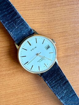 PREDÁM - Hodinky PRIM BAUHAUS Automatic pozlátené - 3