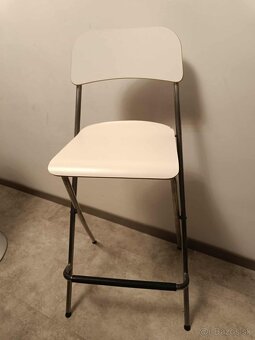 Barový stôl biely vysoký lesk - 3