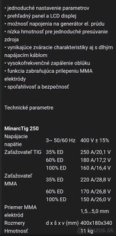 Predám pulznú invertorovu TIG zváračku Kemppi Minarc Tig 250 - 3