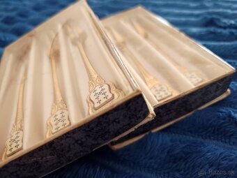 Pozlátené dezertné vidličky, 6 ks v krabičke - 3