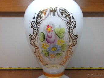 Retro krásná opálová váza, ručně malovaná, Bohemia. - 3