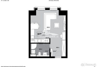 1 izbový byt KVP Grunt č. 39 - 3