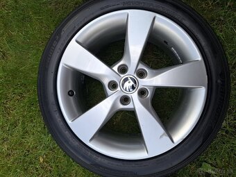 Komplet alu disky Škoda + letné pneu 215/45 R16 zn. Hankook - 3