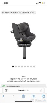 Joie I spin 360 autosedacka cierna - 3