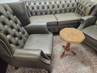 CHESTERFIELD ŠTÝL 3+2xUŠÁK,NOVÁ - 3