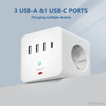 rozbočovač KOCKA 7-v-1 USB a C nabíjacia stanica - 3