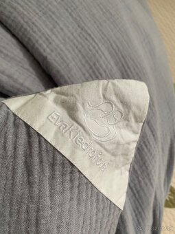 SET 4v1 - Maxi Dráček - Šedý mušelín páperová perinka - 3