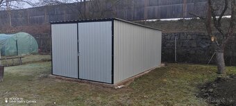 Plechová garáž 2×3 m – aj ako stavebná búda - 3