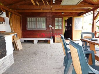 NOVÁ CENA DREVENÁ CHATKA S ALTÁNKOM, MUR. PECOU A ZÁHRADOU- - 3
